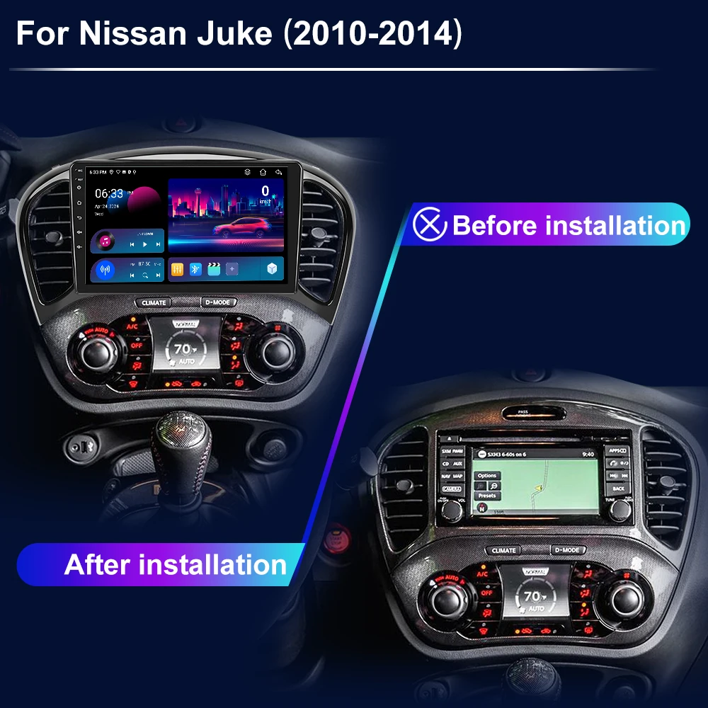 Car Multimedia GPS Navigation For Nissan Juke YF15 2010 - 2014 wireless Carplay Auto 4G Android Auto Radio USB stereo