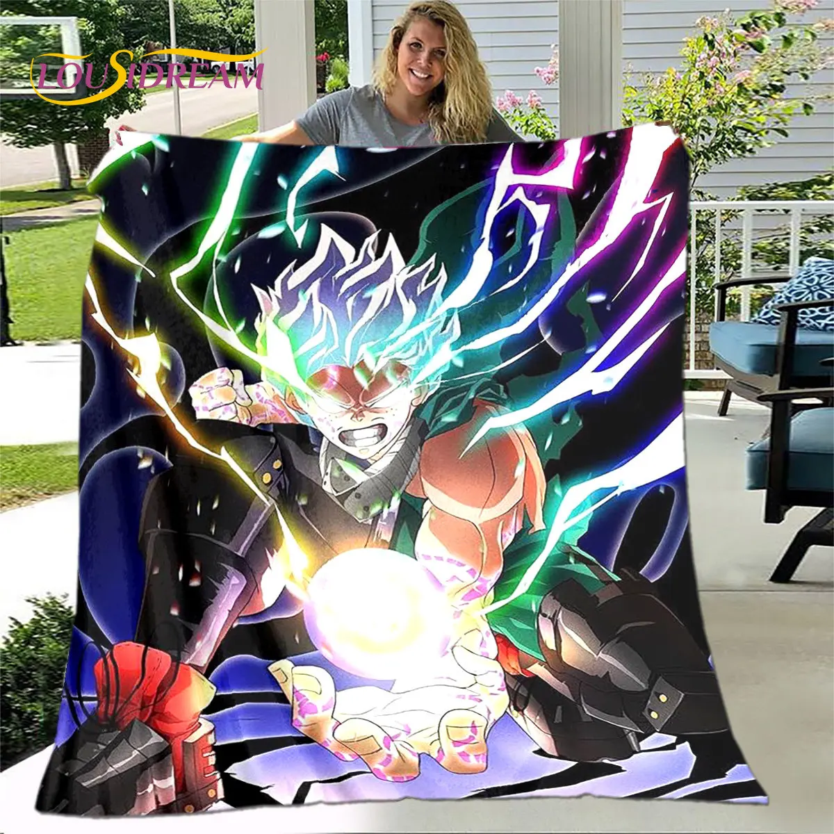 My Hero Academia Anime Cartoon Soft Plush Blanket,Flannel Blanket Throw Blanket for Living Room Bedroom Bed Sofa Picnic Cover