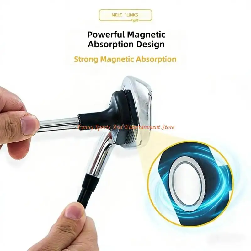 C4DE 4 Section Telescopic Golf Swing Trainer With Base For Alignment Practice