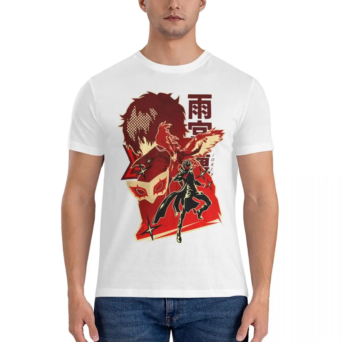 The Phantom Thieves Of Hearts Leader T-Shirts for Men Persona 5 Hipster Cotton Tee Shirt Crewneck Short Sleeve T Shirt