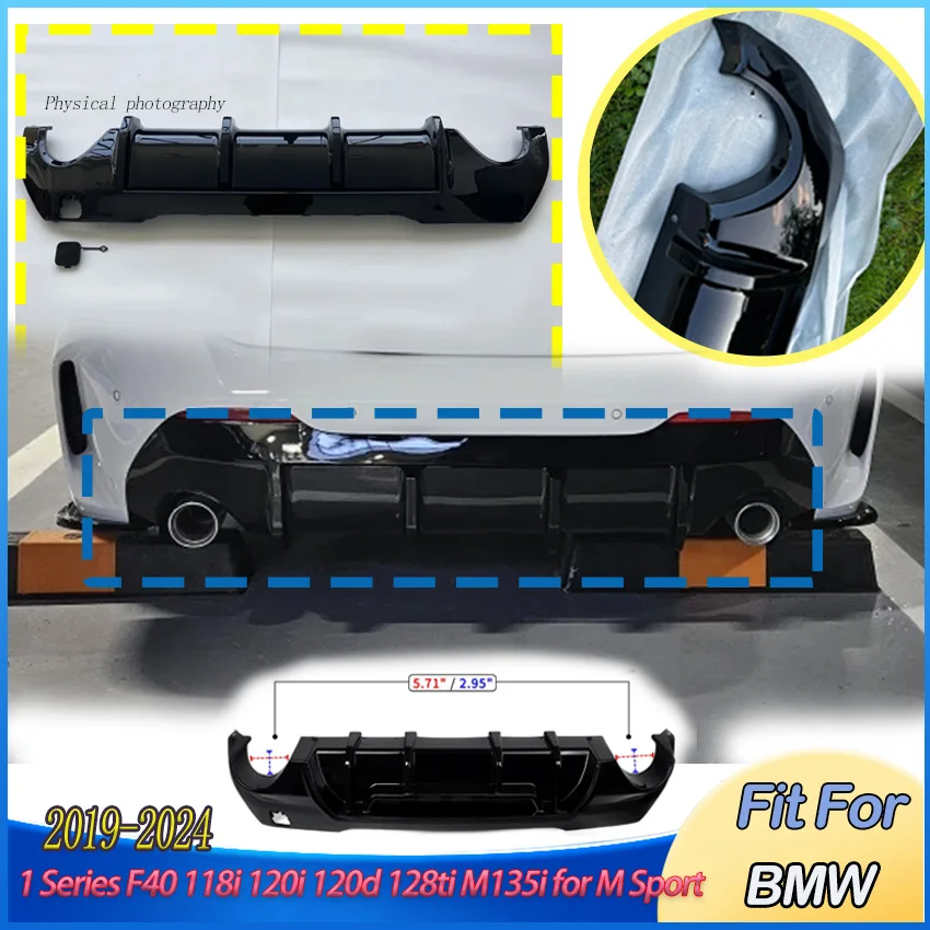 

Rear Bumper Diffuser for Bmw 1 Series F40 118i 120i 120d 128ti M135i for M Sport 2019-2024 Guard Protector Cover Body Kit Tuning