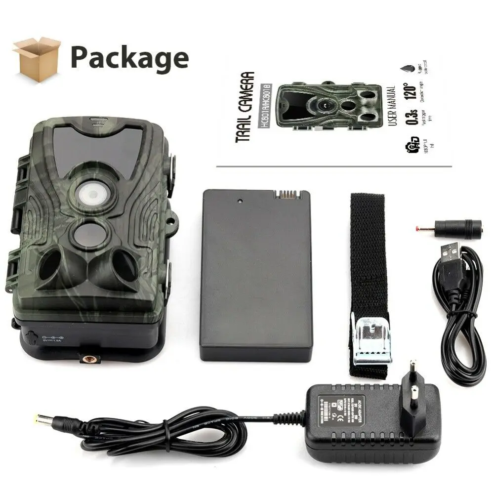 

1080P Outdoor Hunting Trail Camera with 5000 MAh Lithium Battery IP65 Waterproof Game Cam Photo Traps Wild Surveillance