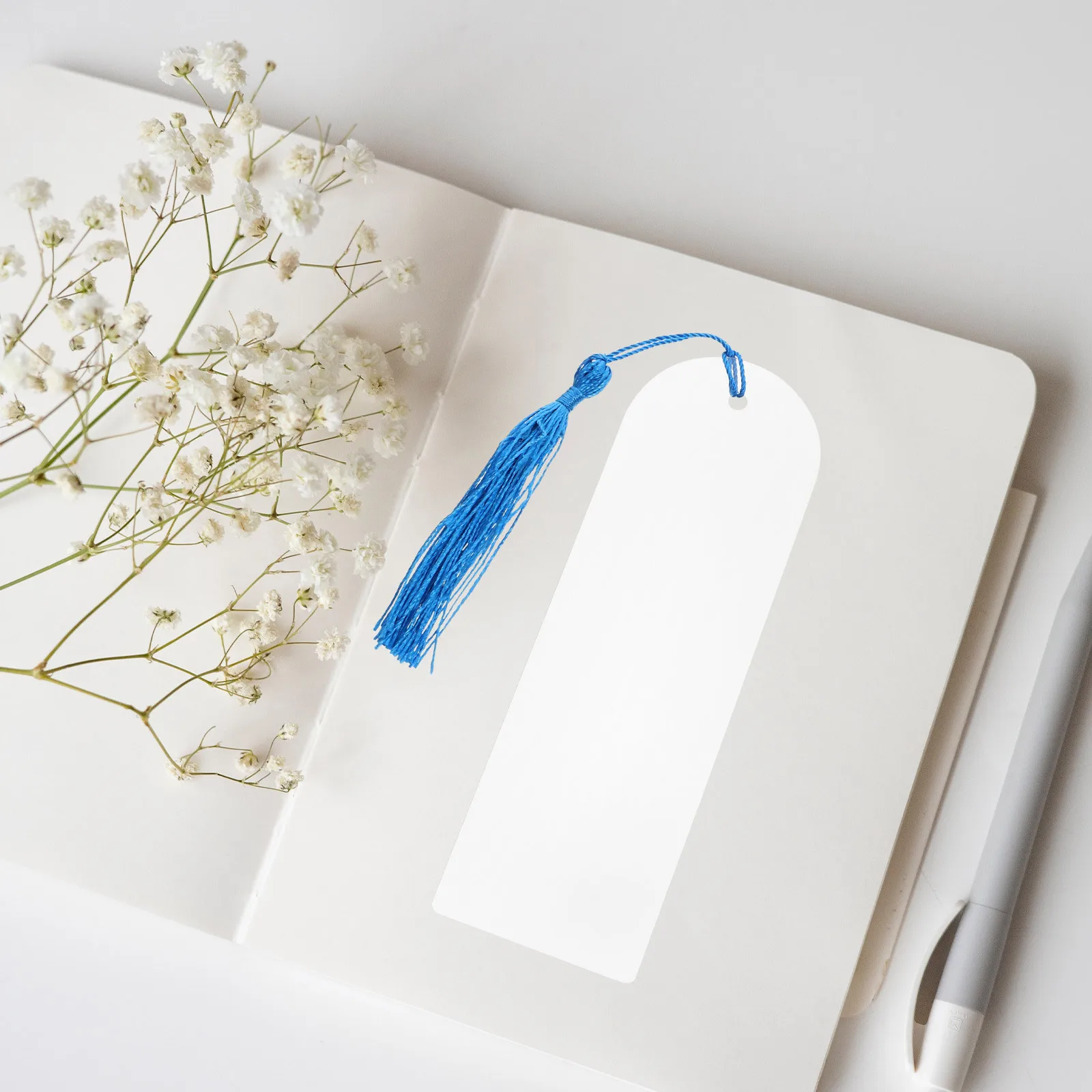 1Set Pembatas Buku Akrilik Kosong Transparan Alat Pembaca Penanda Halaman Ide Hadiah Pembatas Buku Akrilik Kosong