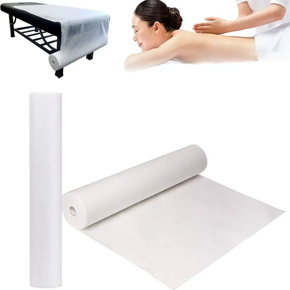 Sábanas desechables para colchón de masaje, tela no tejida para salón de belleza, reposacabezas, rollo de papel, cubierta de mesa, suministro de tatuaje, 50 piezas