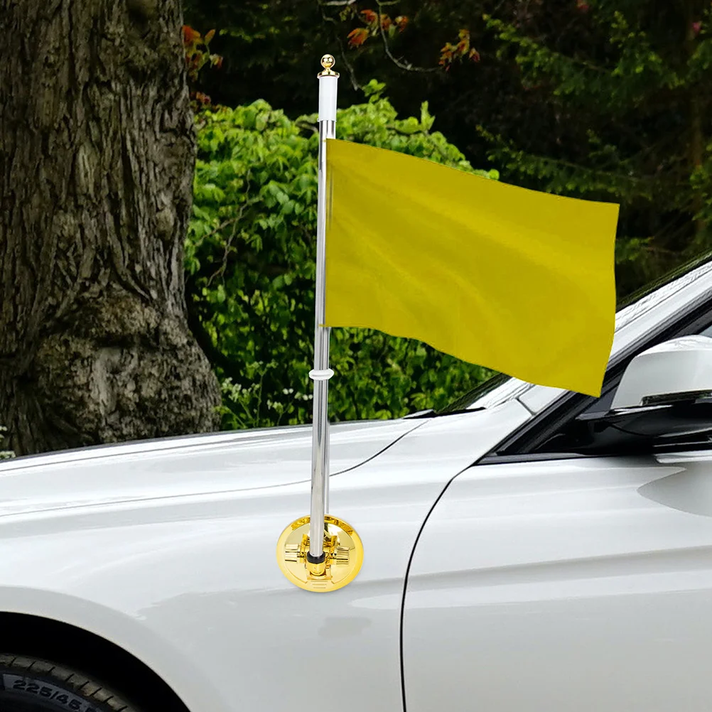 

2Pcs Vehicle Flag Pole Holder Suction Cup Base Portable Flag Mount for Car Truck Rv Outdoor Events Wind Resistant Design
