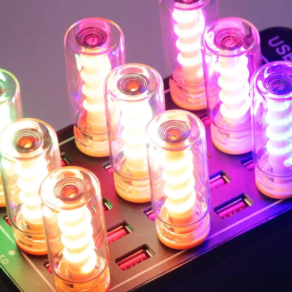 Bombilla amarilla cálida iluminación Mini Camping blanco Cob atmósfera 5v frío Retro Usb Led filamento luz nocturna atenuación coche Dc lámpara táctil