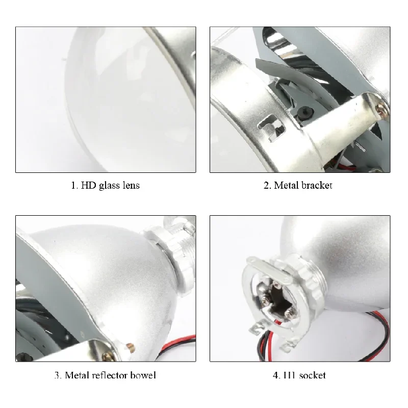 RONAN 3.0 Metal Super HID Bi xenon Projector lenses Headlight H1 with Shrouds Headlamps for H1 H4 H7 Car Styling Automobiles