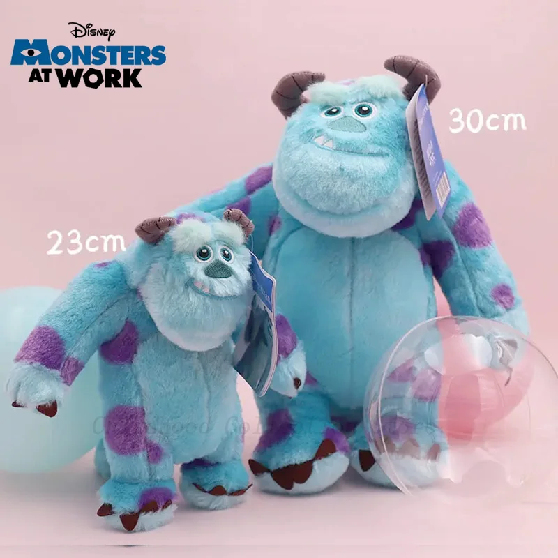 Kawaii Disney Sulley Monsters Inc Plush Toys Cute Pixar 23/30cm Stuffed Doll Anime Sullivan For Boy Birthday Gift For Girlfriend