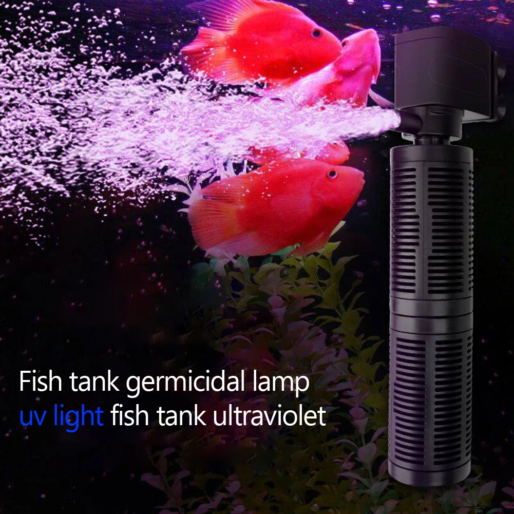 3 in 1 Silent Aeration Water Purifier Internal Pump Submersible Aquarium Filter Oxygen Submersible Water Purifier Accessories