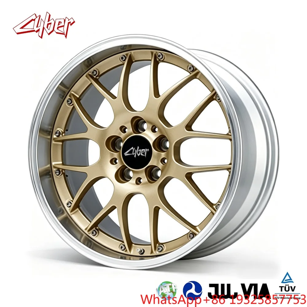 Racing Style 2-Piece Forged Aluminum Alloy Wheels 5 Cross Spokes Overlap the Rim for BS RS-GT 18