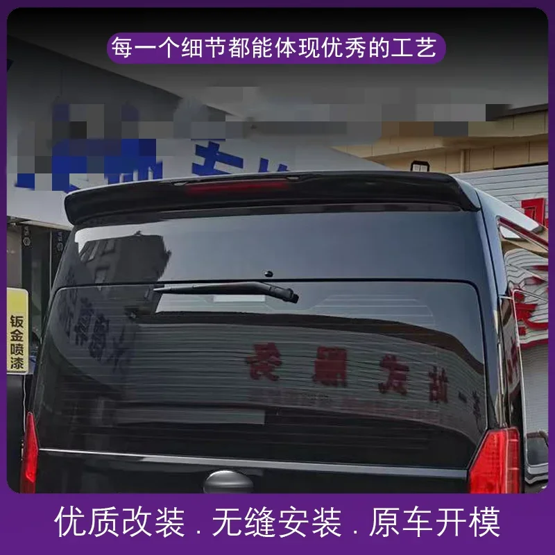Tail Wing With Light For Toyota Hiace 300 High Roof 2019-2022 Modified ABS Rear Spoiler Top Wing Body Kit Car Accessories