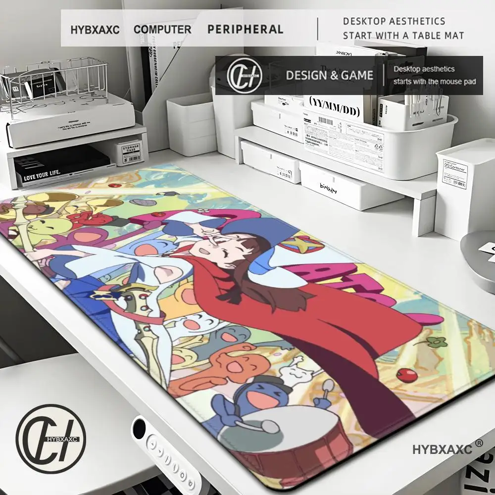 

Коврик для мыши Little Witch Academia, игровой коврик для мыши в стиле аниме, светодиодные настольные коврики с подсветкой, резиновые настольные коврики XXL RGB