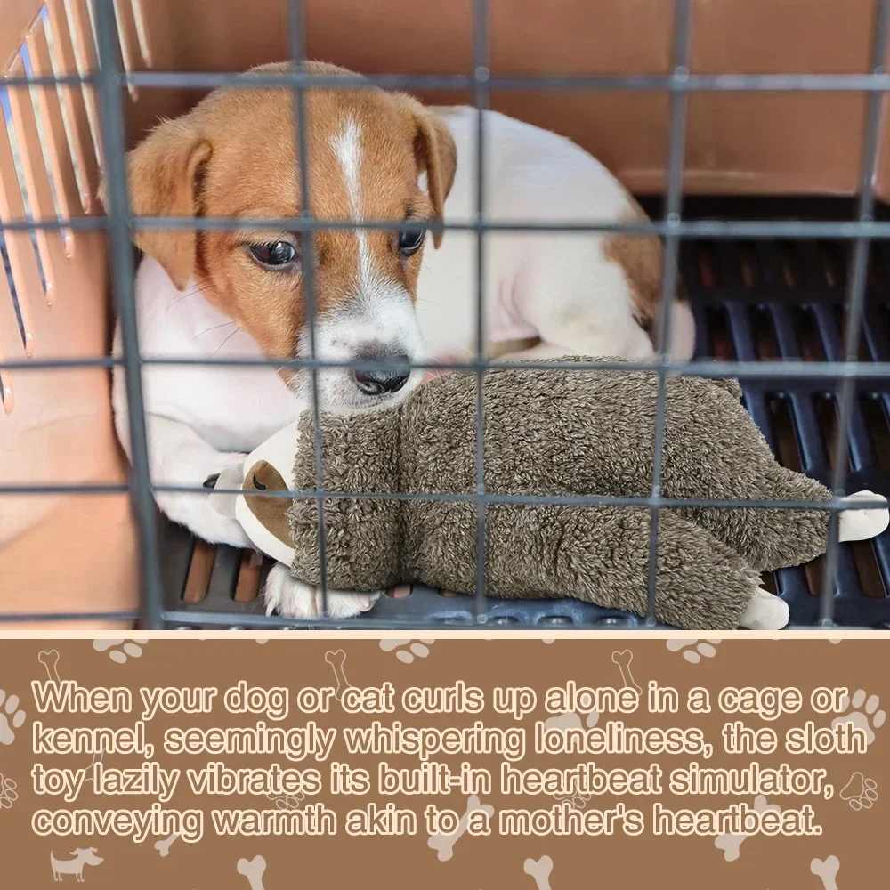 犬のクリスマスプレゼント 森のナマケモノの子犬 心拍おもちゃ ストレス解消と癒し、睡眠補助 ケージトレーニング子犬用おもちゃ