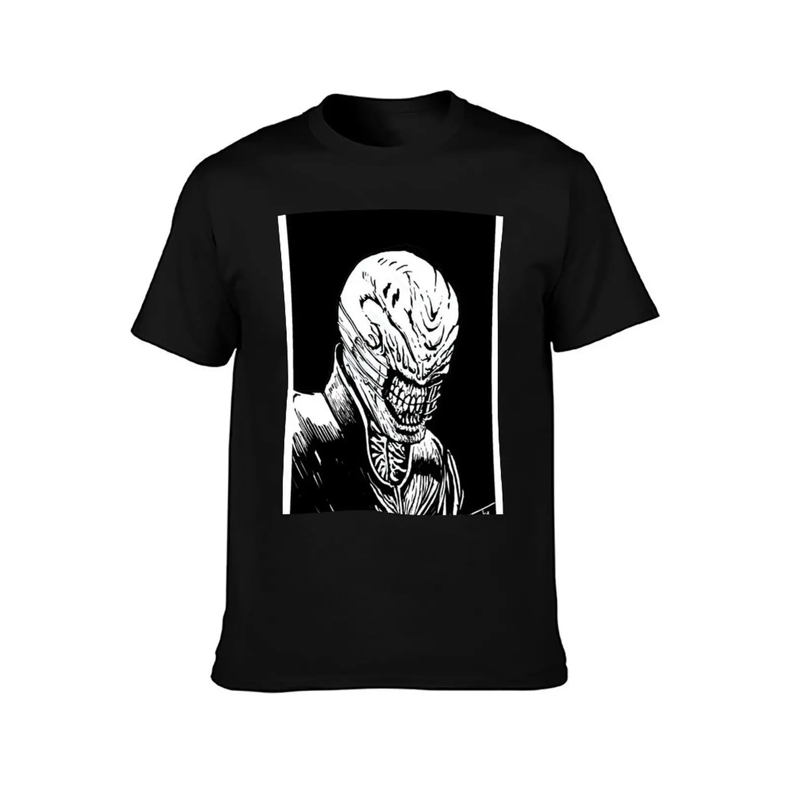 Hellraiser Cenobite Chatterer Graphic T-Shirt, Summer Casual Cotton Tee, Oversized Streetwear Tops, Vintage Graphic Print