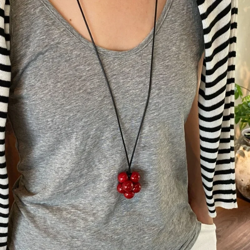 Modern Jewelry Pretty Design Lovely Round Beads Pendant Necklace For Women Girl Party Gifts Cool Trend Accessories Hot Selling