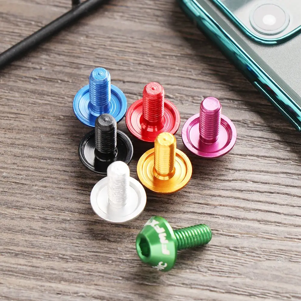 2Pcs/Set Colorful Aluminum Alloy Mountain Bike Water Bottle Holder Cage Screw Bolts M5x12mm Screw Durable Bicycle Accessories