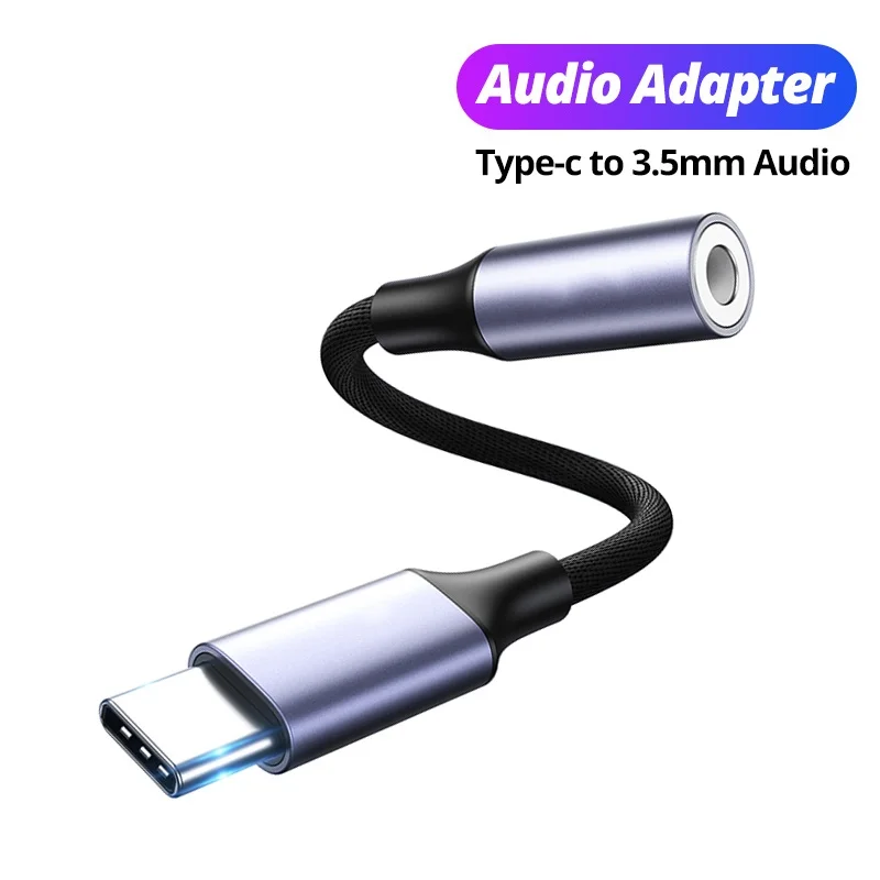 

Type-C to 3.5mm Earphone USB C Cable Type C To 3.5mm Headphone Type C Audio Adapter Audio Cable For iPhone Samsung Xiaomi Huawei