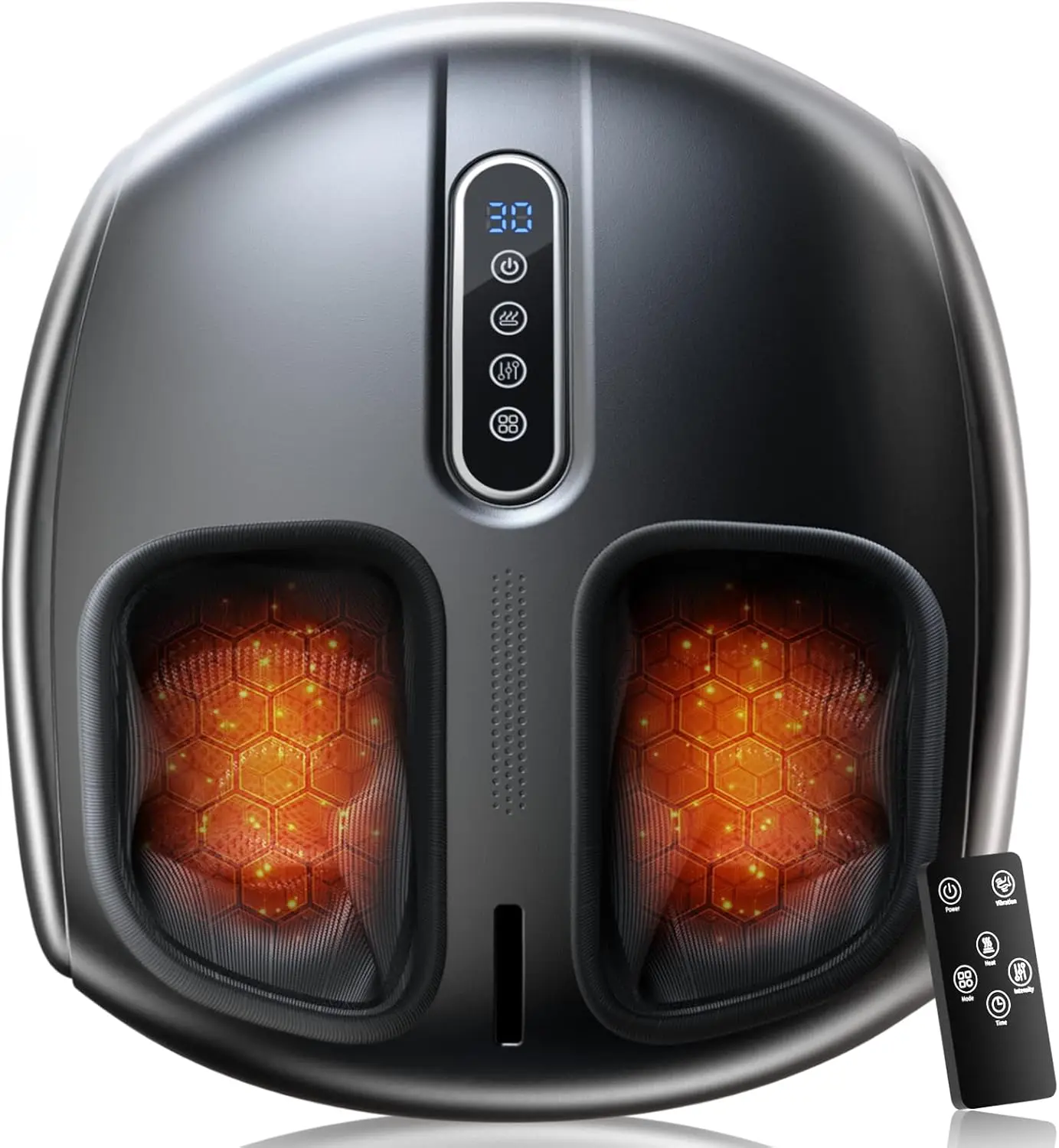 

Heated Foot Massager with Kneading, Vibration, Air Compression for Plantar Fasciitis Relief, Ideal Gift for Women and Men