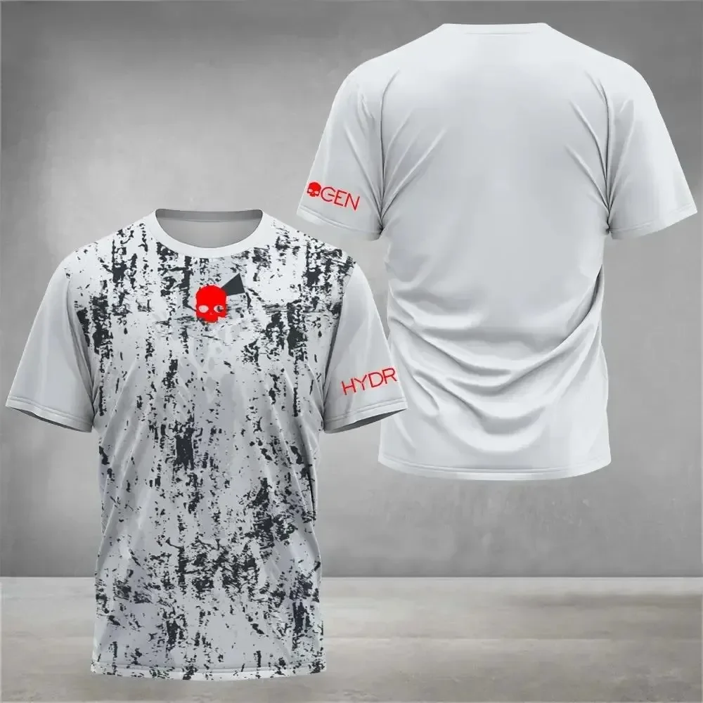Summer Men's Casual Loose 3d Printed Colorful Round-Neck Short-Sleeved T-Shirt For Sportive Breathability Large Size Shirt