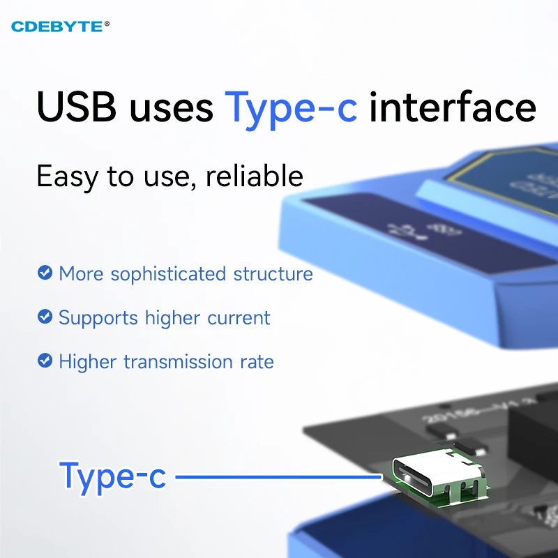 USB naar RS-485 seriële poort CDEBYTE E810-U41S 4 seriële poorten Converter USB-C-interface Hoge bescherming 12M-snelheid Industriële kwaliteit