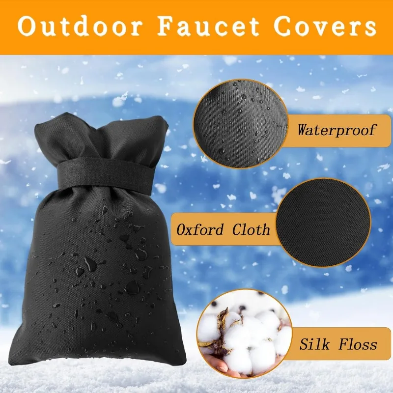 

Outdoor Faucet Covers Winter Freeze Protection Garden Faucet Waterproof Reusable Hose Insulated Spigot Protective Cover
