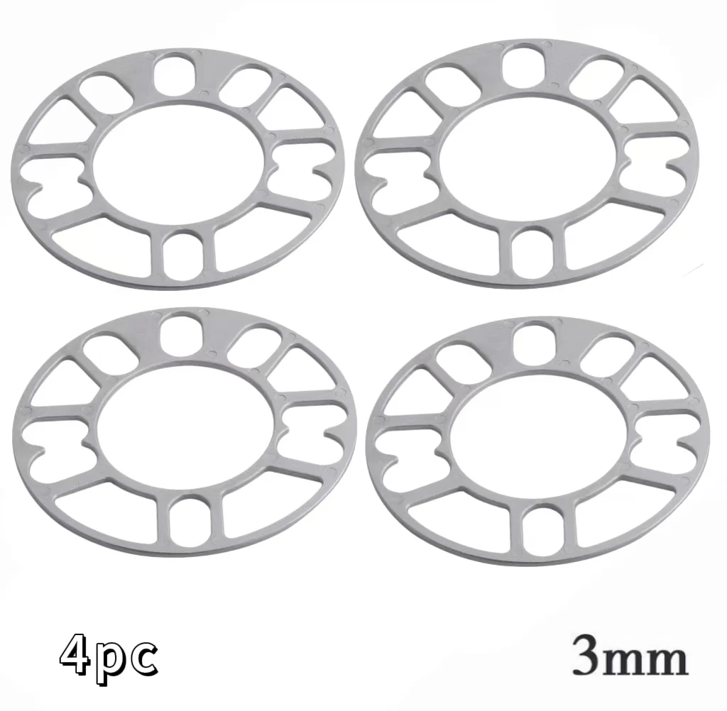 Universal Car Aluminum Wheel Spacer Shims Plate 4PC. Fit 4x100 4x114.3 5x100 5x108 5x114.3 5x120. Thickness in 3mm 5mm 8mm 10mm