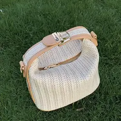 Straw Knitting Crossbody Bag Fashion Shoulder Strap Small Beach Bags Bohemian Style Handbag Women