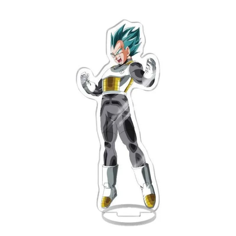 Dragon Ball Cartoon Anime Popular Merchandise SayajinsGoku Vegeta Acrylic 16cm Humanoid Standing Plaque Desktop Ornament