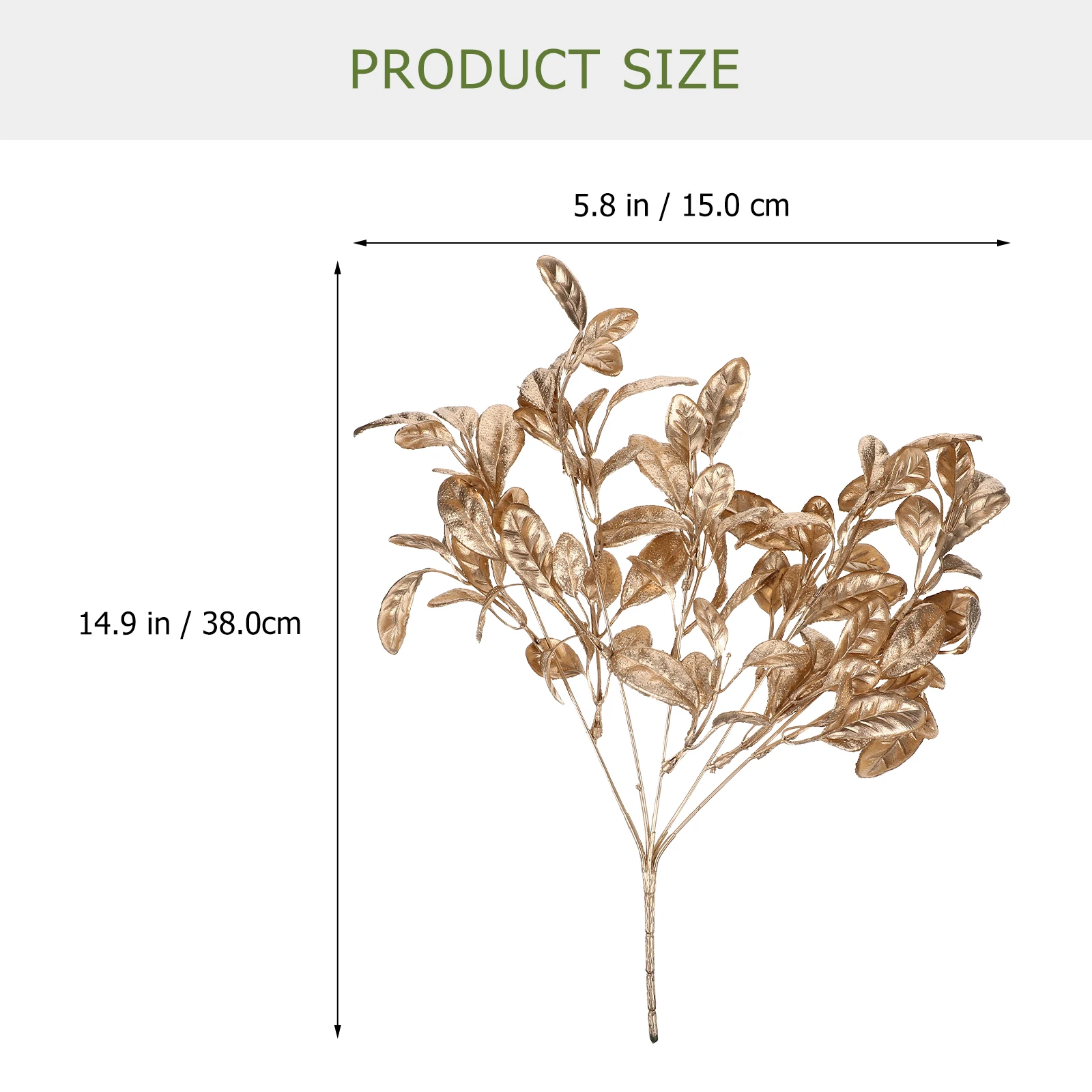 

2 Pcs Simulated Leaf Bouquet Festival Decor Artificial Leaves Wreath Christmas Decorations Faux Making Supplies Plastic