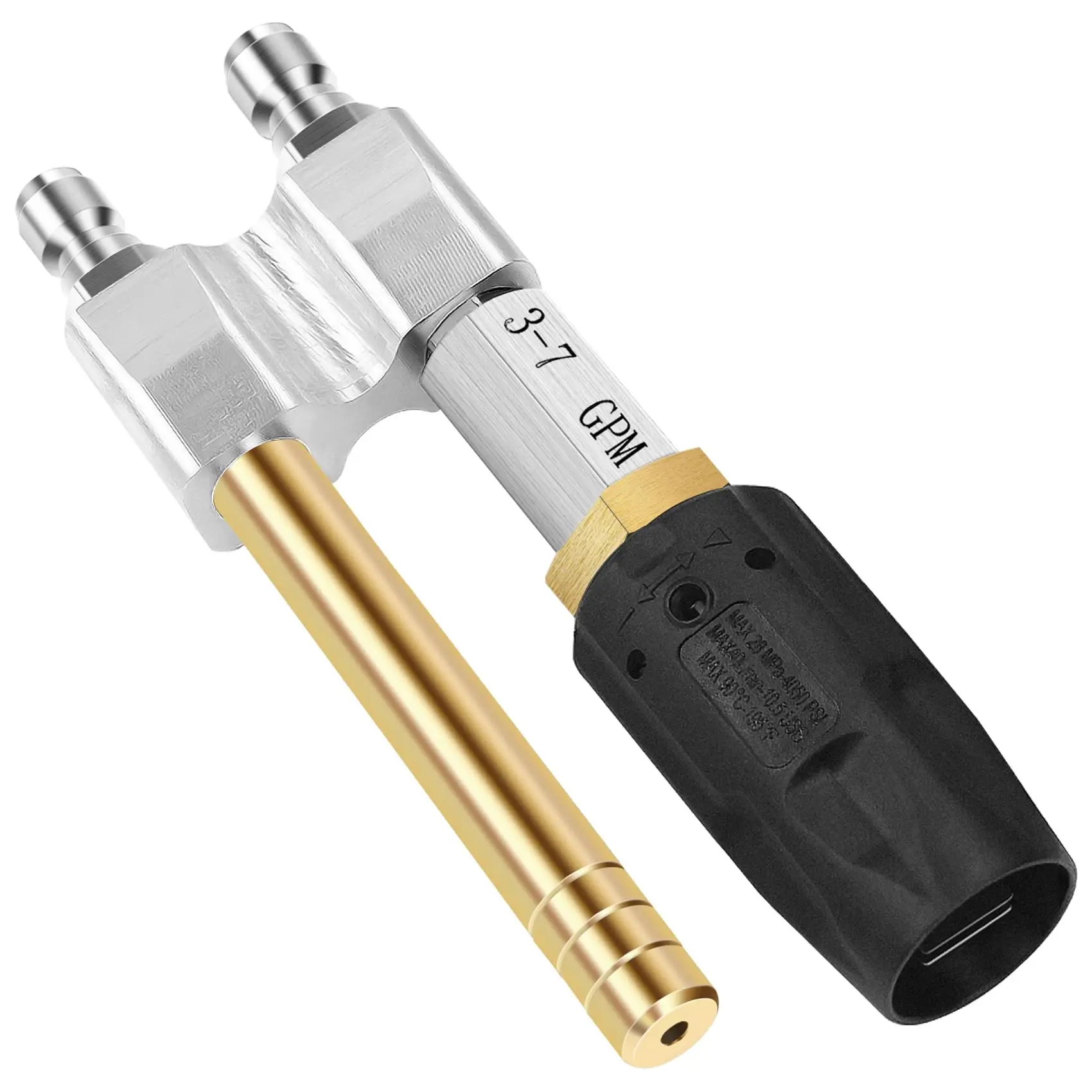 

Регулируемая поворотная насадка M5 2-в-1, мойка высокого давления, насадка для мыла дальнего действия, наконечник шутера для мойки высокого давления