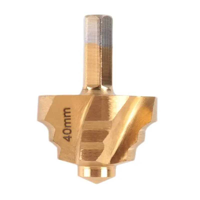 

8mm Shank Titanium-Coated Step Drill Bit 40mm – Pipe Hole Cutter for PPR Water Pipe Repair