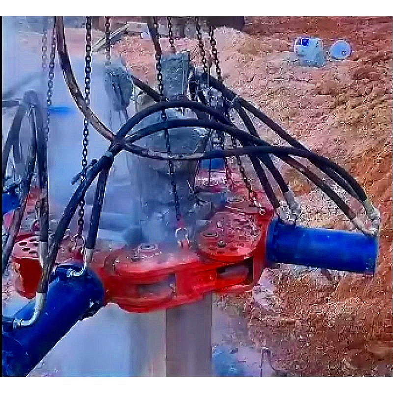 Hydraulic Pile Breaker Customized Excavator Attachment Concrete Pile Head Cutter Construction Pile Breaking Machine Parts