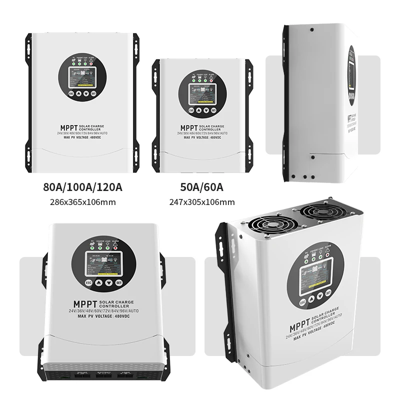 Bild 3: 60A 120A MPPT Solar-Laderegler PV-Eingang 36-480V oder 18-230V Mit oder Ohne WLAN