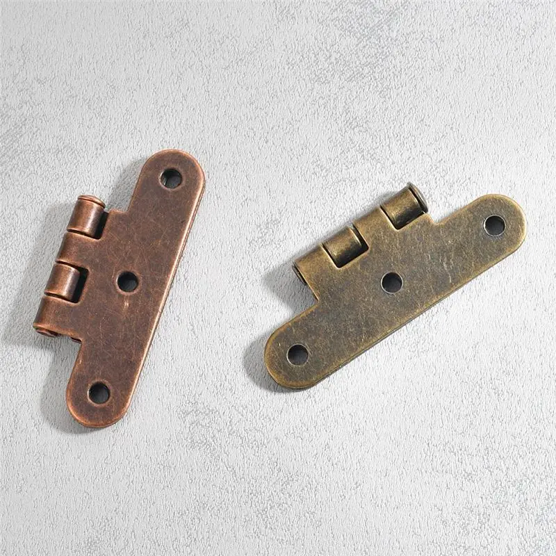 A76I-Antique Door Hinges, Furniture, Cabinet Drawer Door Butt Hinges Vintage Jewelry Box