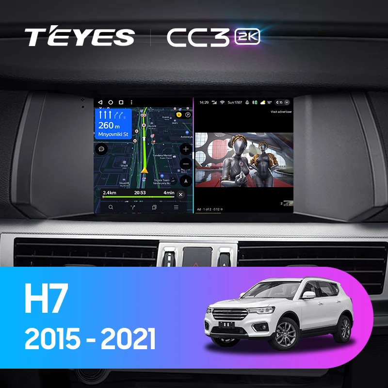 TEYES CC3L CC3 2K for GREAT WALL for Hover Haval H7 1 2015 - 2021 Car Radio Multimedia Video Player Navigation Stereo Android