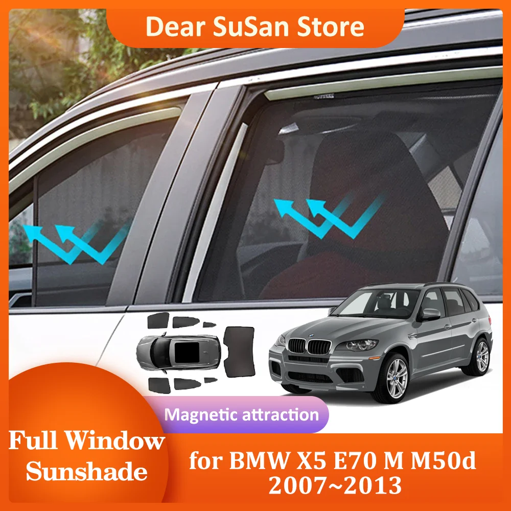 

Car Magnetic Sunshade Mat for BMW X5 E70 M M50d 2007~2013 2008 2009 Roof Windshield Curtain Window Sunroof Pad Cover Accessories