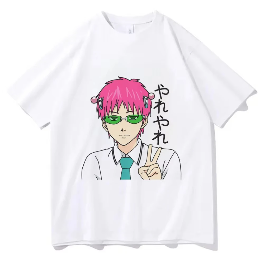 The Disastrous Life of Saiki K Kusuo No Psi Nan Tshirts Men Fashion Summer T-shirts Tshirt Top Tees Streetwear Harajuku Funny