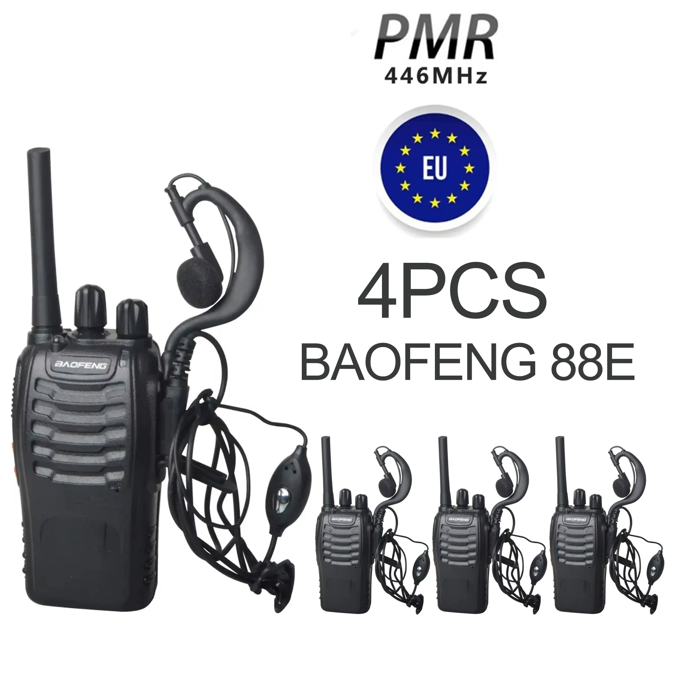 2pcs or 4pcs Wholesale Original Baofeng BF-88E 5km Long Range Walkie Talkie Two Way Radio Channel 16 self-driving travelling
