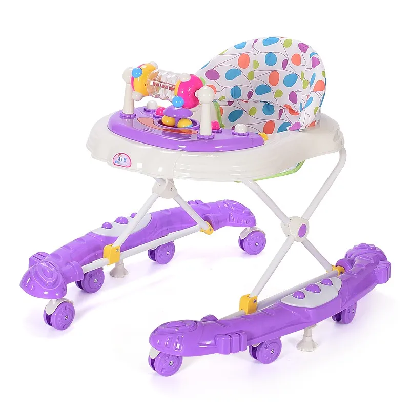 Baby walker baby Stroller activity supplies multi-function trolley anti-rollover with music girl baby\'s first birthday gift