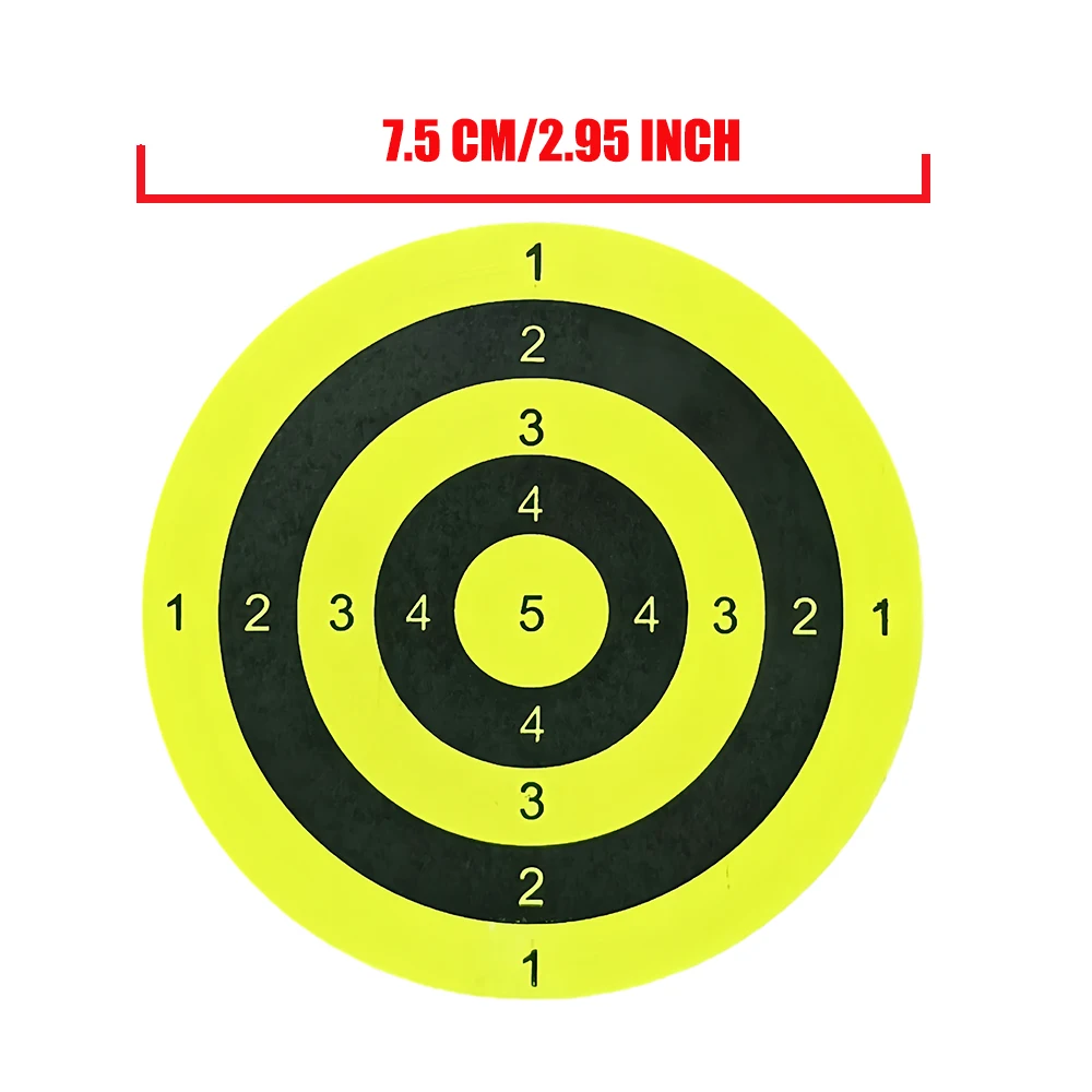 

3 дюйма X 200 шт./рулон флуоресцентные желтые наклейки для стрельбы круглые клейкие мишени