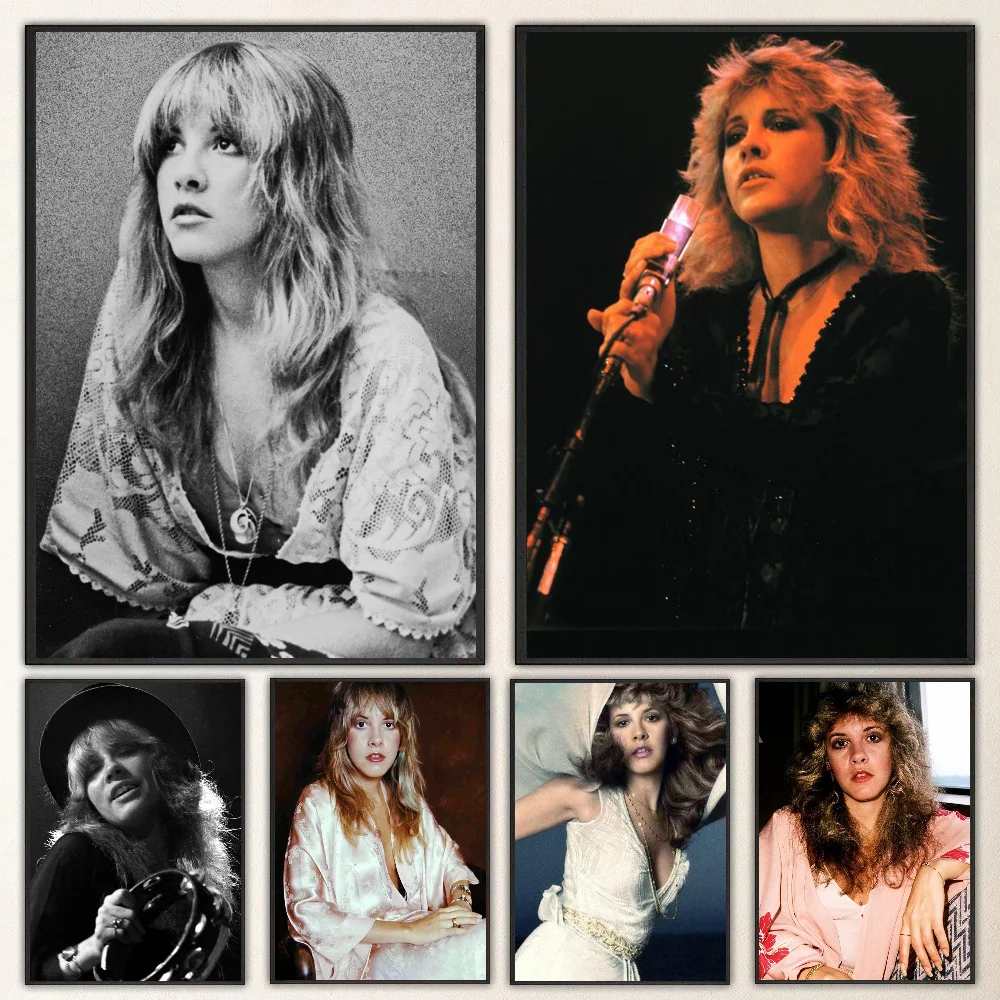 1pc Vintage Stevie Nicks Singer Poster Self-adhesive Art Waterproof Paper Sticker Coffee House Bar Room Wall Decor