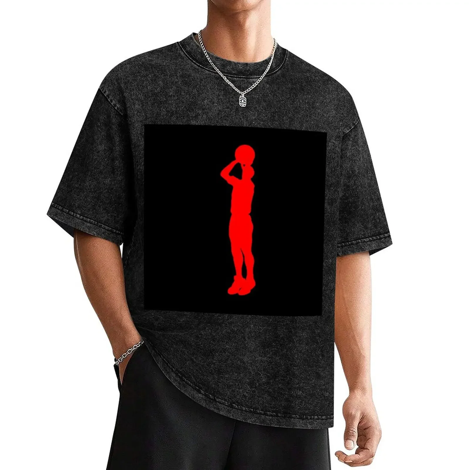 M4N Red Jumper T-Shirt baggy shirts oversized t shirt black t shirts for men