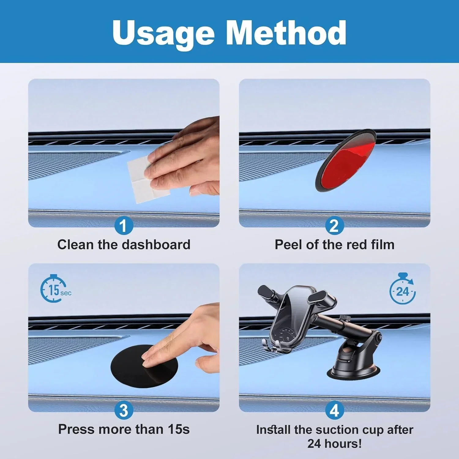 Universal Car Suction Cup Adhesive Dashboard Mount Pad Base for Navigation GPS Brackets 80mm Round Car Mobile Phone Holder Stand