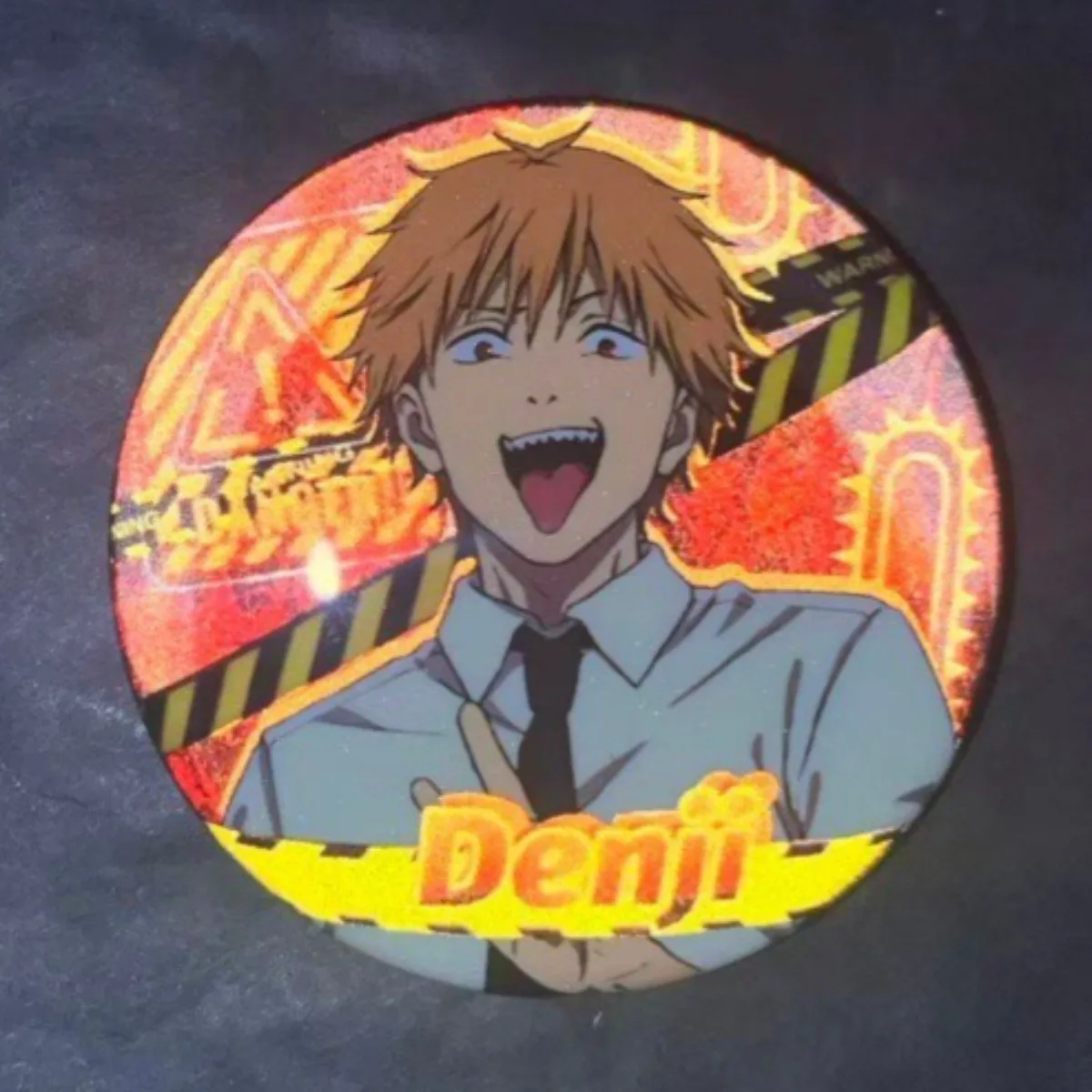 Anime Denji Collection Badges Machima Cosplay Saw-Man 2D Badge Pins DIY Reflective Button 5.8cm Badges with Pins, Craft Supplies