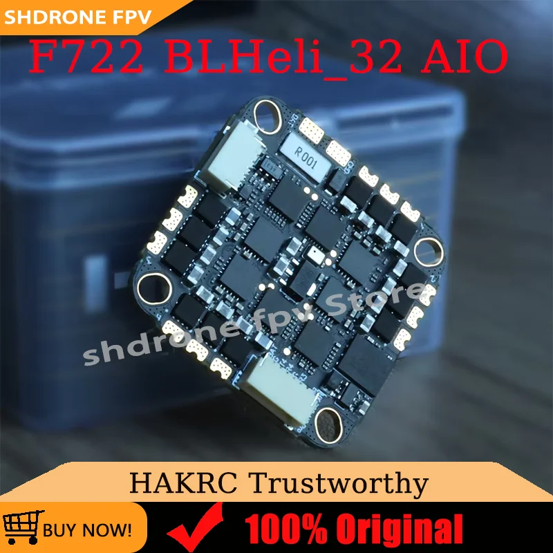 HAKRC F722 BLHeli_32 AIO Flight Controller Black Box Build-in Current Sensor 2S-6S for FPV Freestyle Drone  RC Model