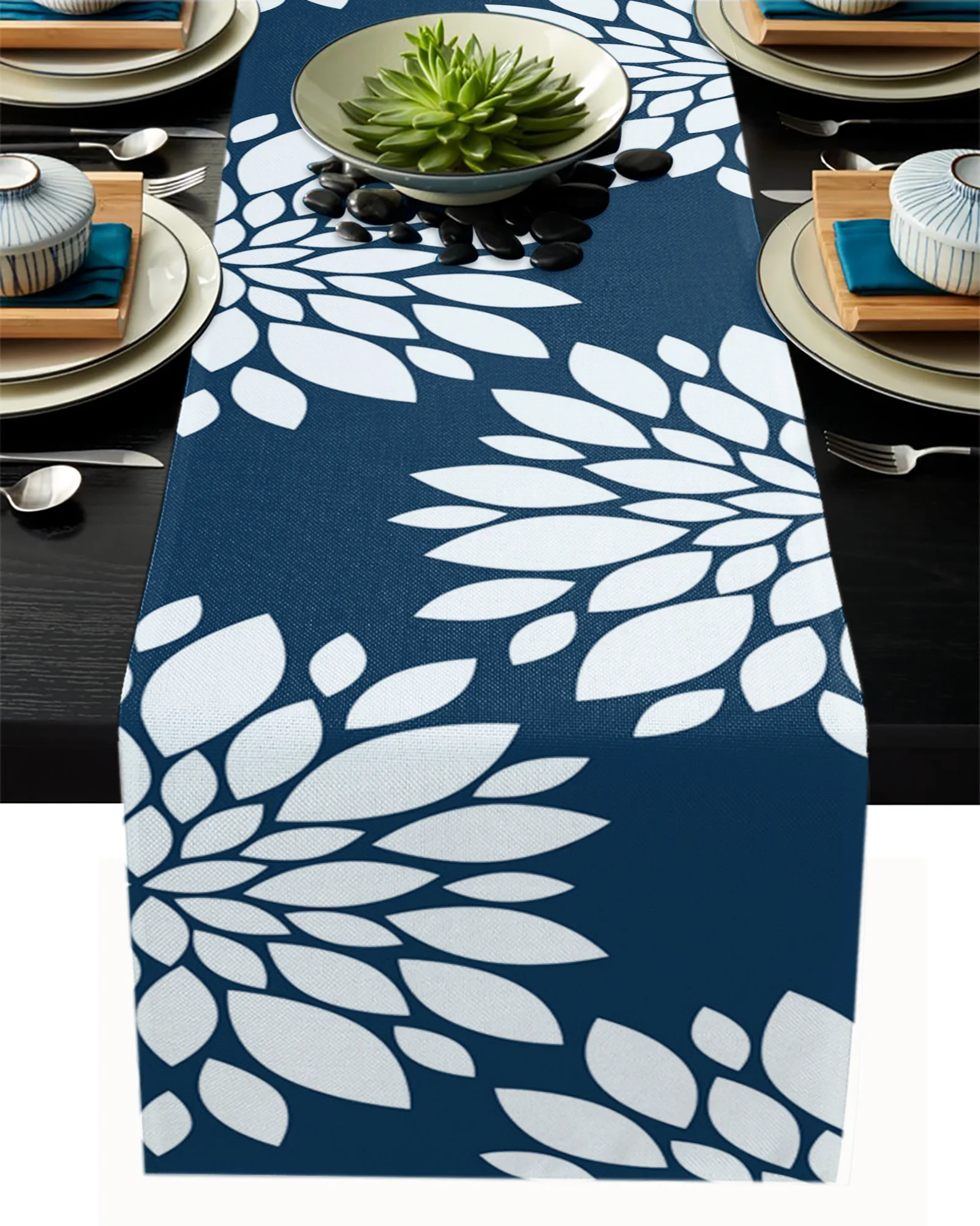 Geometric Figure Printing Simple Table Runner Hotel Wedding Decor Table Cover Decor Kitchen Dinner Table Cloth