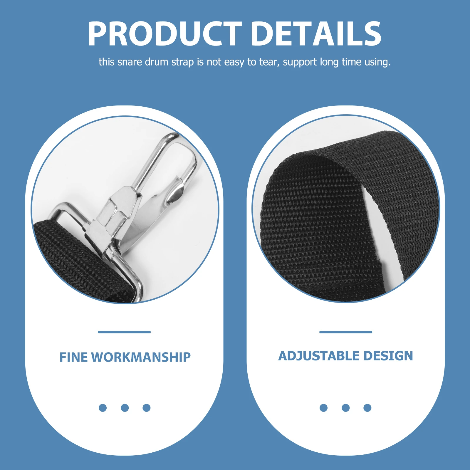 

Snare Drum Strap Marching Bass Sling Carrier Suspenders Harness Percussion Accessories