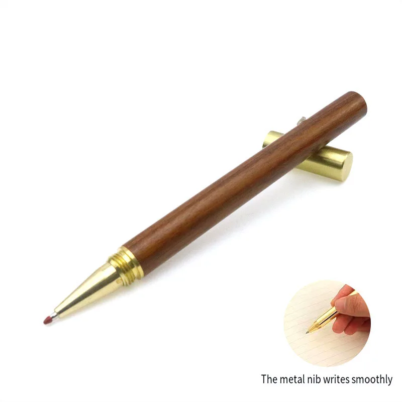 New Chinese Ballpoint Pen Creative Gift Student Studying Stationery Cultural and Creative Brass Bamboo Pen Water Core Pen