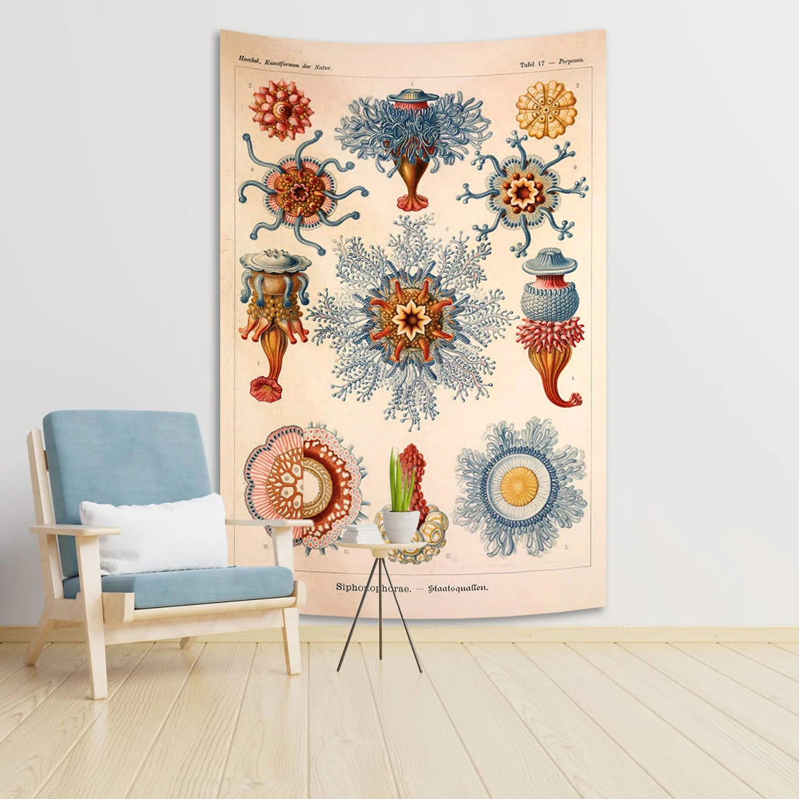 Marine Life Printed Tapestries Fish And Algae Witchcraft Wall Hanging Bohemian Style Art Home Decorations