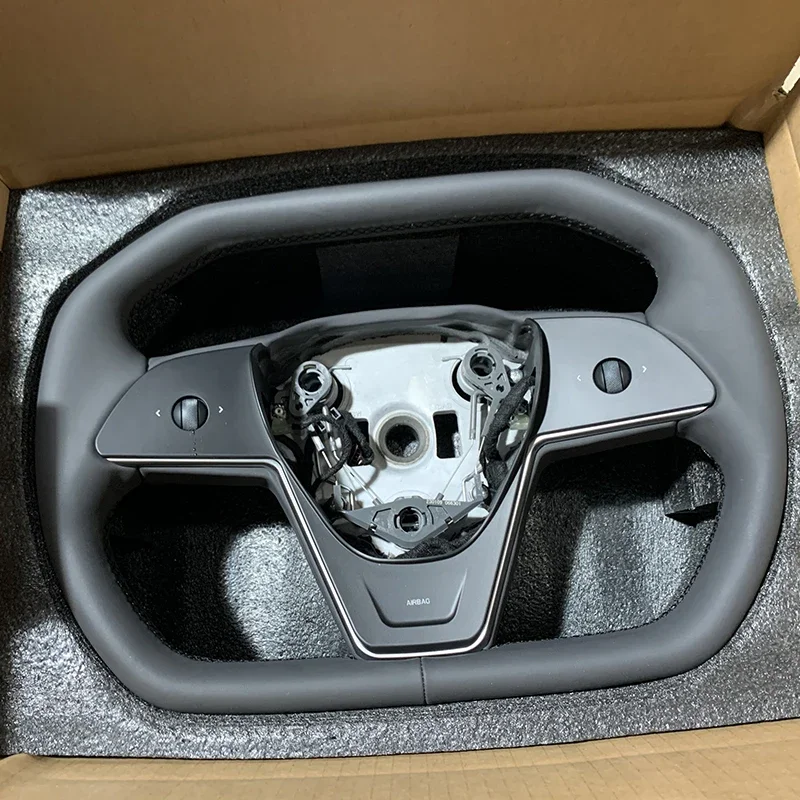 Misura per Tesla Model 3 Model Y volante Cybertruck Style Napa accessori modificati in pelle